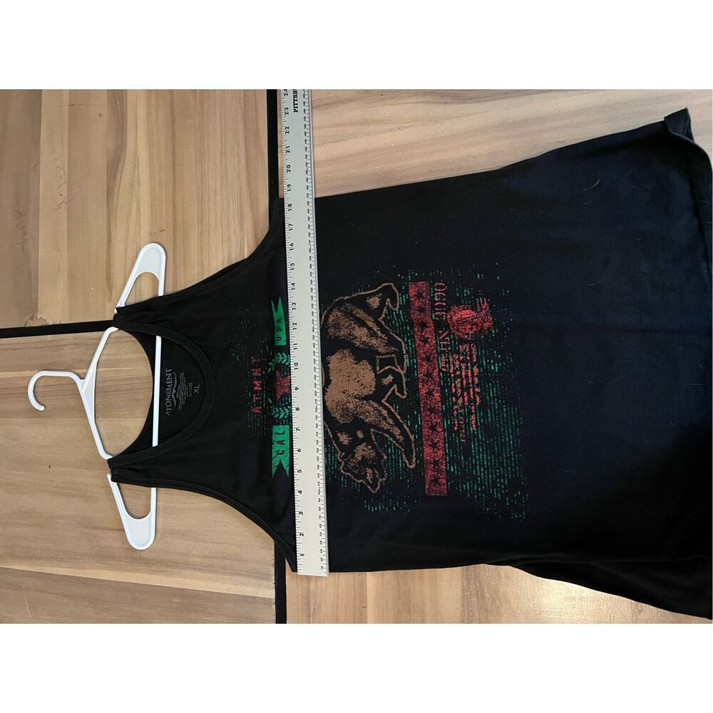 Black Atonement CAL USA Bear Sleeveless T-shirt T1 size XL - Picture 5 of 5